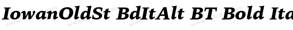 IowanOldSt BdItAlt BT Bold Italic Alternate字体转换